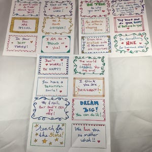 Set 2 // Lunch Notes // Lunch Box Notes // Kid's Lunch Notes // Notes for Your Child // Lunchbox Notes // Motivational Notes // Love Notes image 2