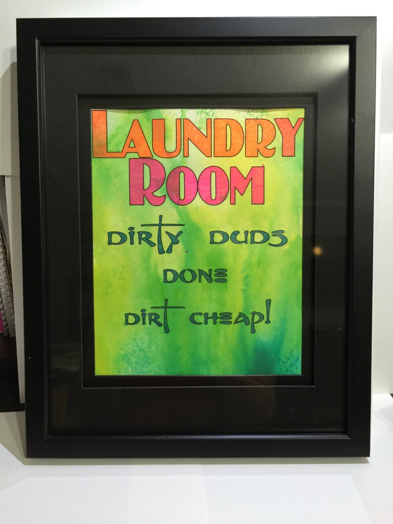 Wäsche-Raum-Kunst / / Waschküche Wandkunst / / Original | Etsy