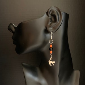Halloween Cat Earrings | Bewitching Baubles Collection | Cat Jewelry | Pagan Jewelry | Witchy Fashion | Goth Jewelry | Halloween Jewelry
