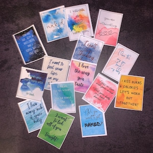 Love Notes | Briefcase Notes | Lunch Notes | Notes for Lovers | Valentine's Notes | Mini Love Notes | Love Cards | Adult Love Notes