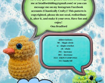Quackers Crochet Pattern