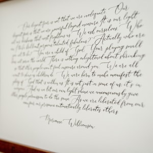 71-90 words / Custom Calligraphy