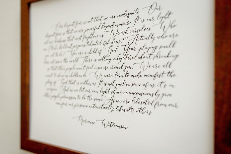 71-90 words / Custom Calligraphy