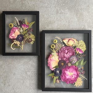 Bouquet Preservation DEPOSIT | Pressed flower floating frame | Wedding florals Keepsake | Preserved Bridal Flowers Canada