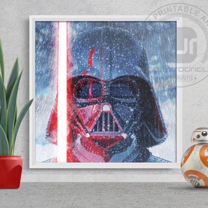 Dark Leader Storm AFDRUKBARE KUNST, sci fi print, trooper, geek art, digitale kunst, wanddecor, art print, cgi artwork, ruimteoorlogen, zwarte ster afbeelding 3