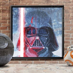 Dark Leader Storm AFDRUKBARE KUNST, sci fi print, trooper, geek art, digitale kunst, wanddecor, art print, cgi artwork, ruimteoorlogen, zwarte ster afbeelding 2