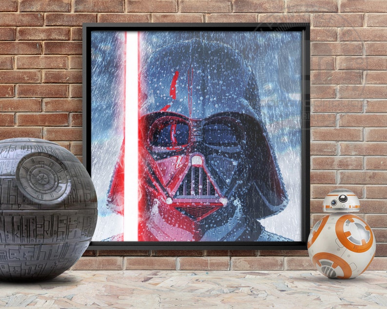 Dark Leader Storm AFDRUKBARE KUNST, sci fi print, trooper, geek art, digitale kunst, wanddecor, art print, cgi artwork, ruimteoorlogen, zwarte ster afbeelding 2