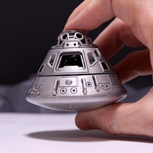 Scatola per anello di fidanzamento Apollo 11: ricordo dell'era spaziale dipinto a mano