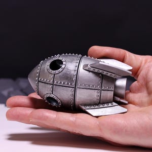 Vintage Rocket Engagement Ring Box – Sci-Fi Proposal Gift