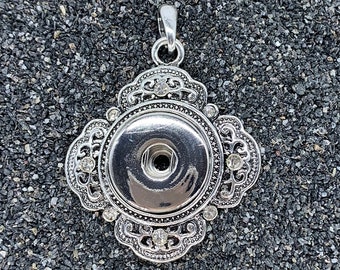 Snap Button Pendant Necklace: DIY Charm Jewelry (18-20 mm)