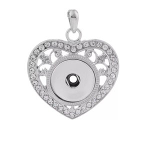 Snap Jewelry, Snap Button Pendant, Snap Necklace,  Snap button pendant, 18-20 mm , comes with chain