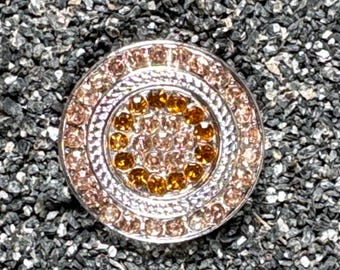 Crystal  Snap Charm,Fits 18-20mm.