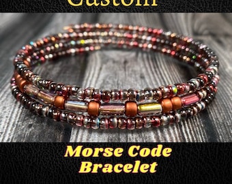 Morse Code Bracelet , Custom