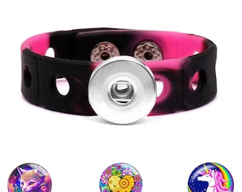 Juego de pulseras con botones a presión para niños, joyería DIY
