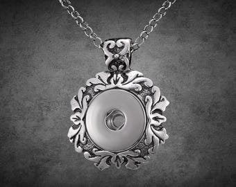 Snap Button Pendant Necklace: DIY Charm Jewelry (18-20 mm)