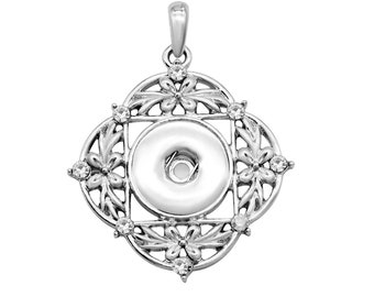 Snap Button Pendant Necklace: DIY Charm Jewelry (18-20 mm)