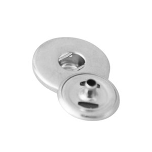 Snap button blank base, finding, set of 10, 18mm