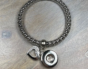 Interchangeable Snap Button Bracelet, 18mm-20mm Charm Jewelry