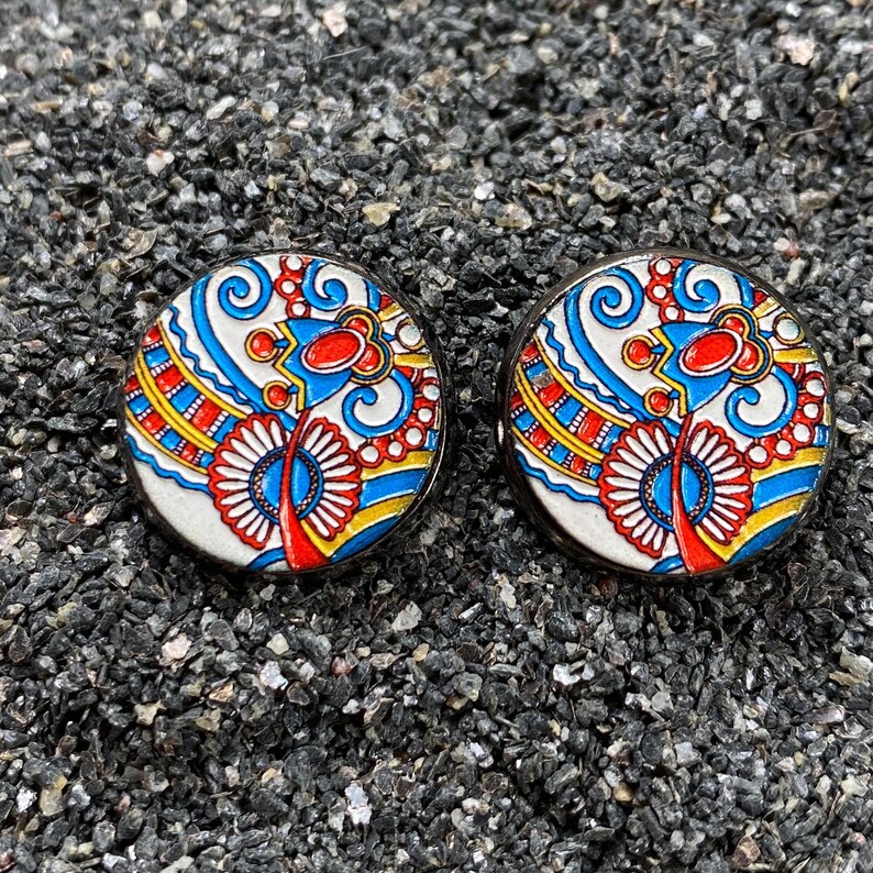 Bohemian Stud Earrings Retro Earrings Etsy