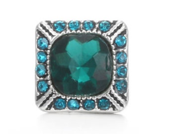 12mm Emerald Snap Button: DIY Jewelry Charm