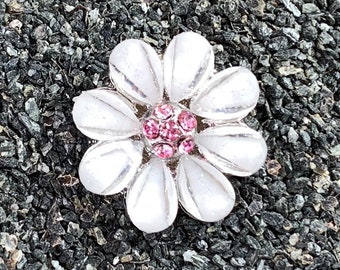 12mm Flower Snap Button Charm: DIY Jewelry