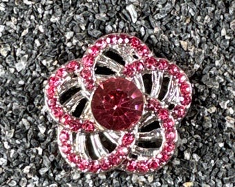 Crystal  Snap Charm,Fits 18-20mm.