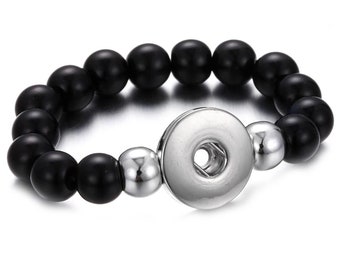 Interchangeable Snap Button Bracelet: Fits 18mm-20mm Snaps