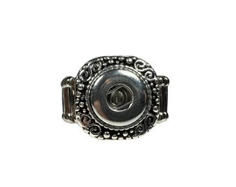 Snap button charm ring base, DIY Jewelry making
