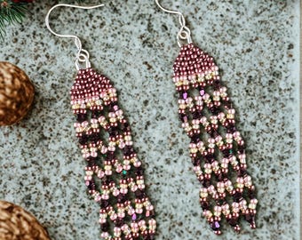 Handcrafted Crystal Bicomb Earrings