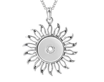 Snap Button Pendant Necklace: Interchangeable Charm Jewelry