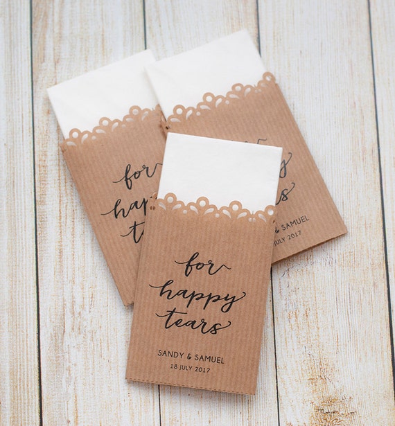 For your happy tears Tissue Wedding Favours kraft paper For | Etsy