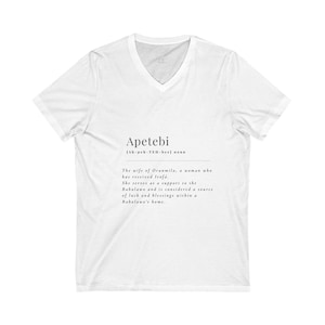 Apetebi, Yoruba Orisha T Shirt, Unisex V-Neck Tee, Ifa Santeria Top, Apetebi Clothing, Ritual Garb