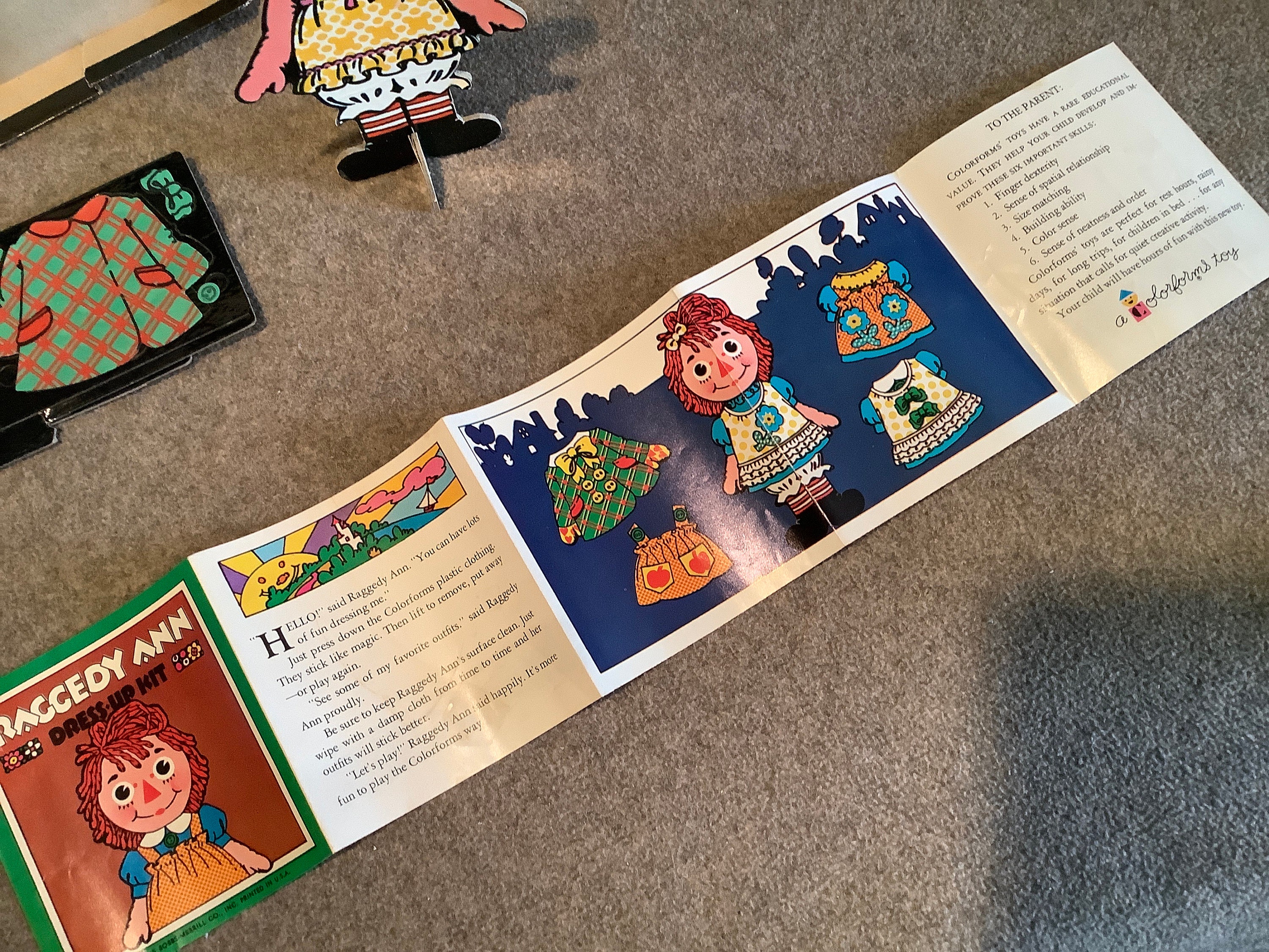 Raggedy Ann Dressup Kit Colorforms Doll Set in Original Box Etsy