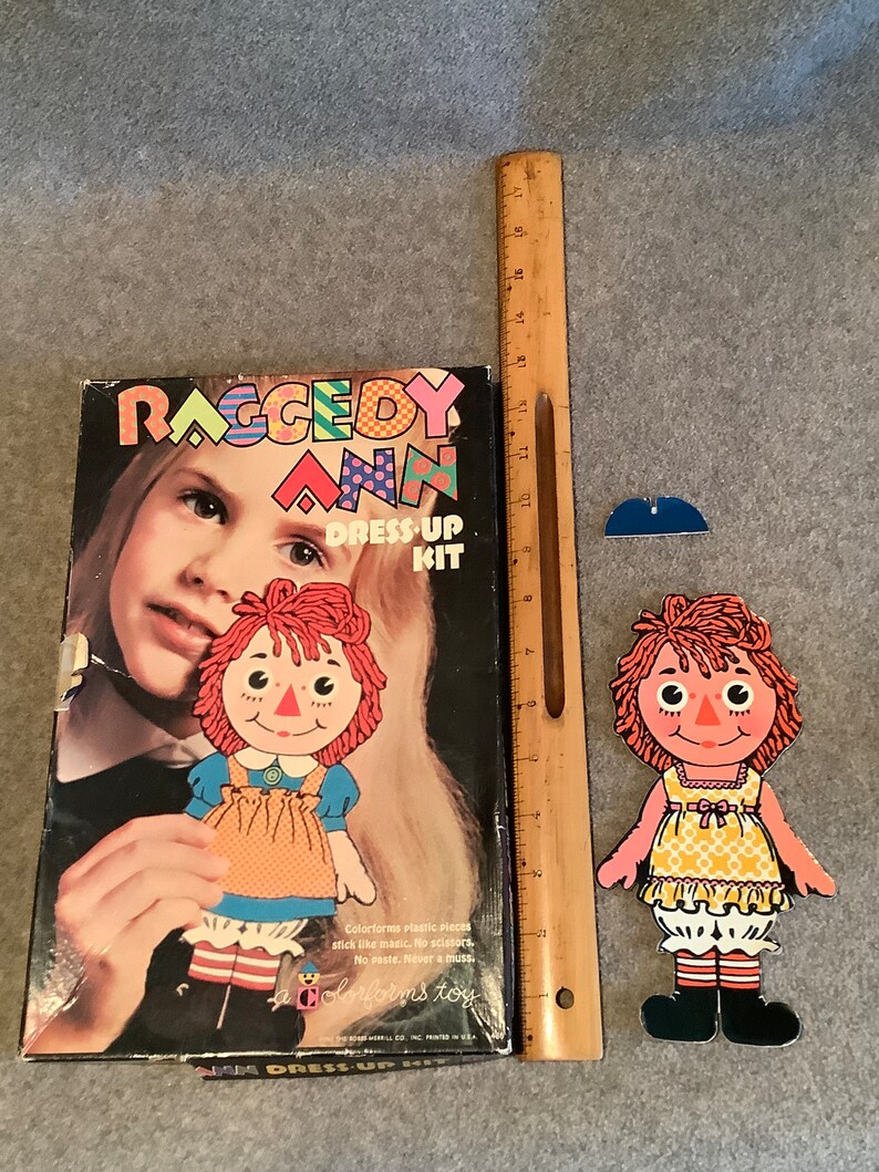 Raggedy Ann Dressup Kit Colorforms Doll Set in Original Box Etsy
