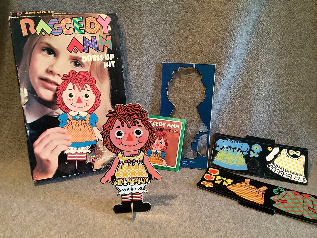 Raggedy Ann Dressup Kit Colorforms Doll Set in Original Box Etsy