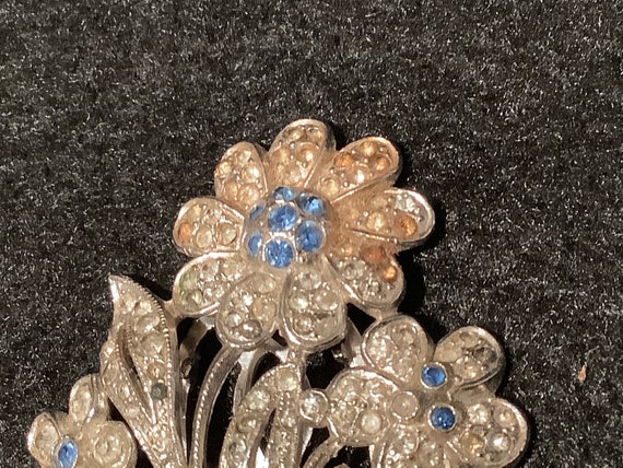 Pair of Antique Flower Dress Clips - image 7