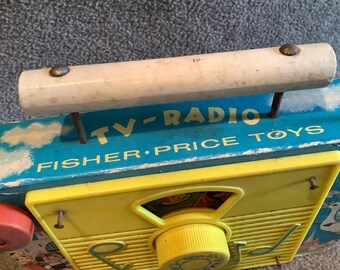 Original 1960s Fischer-price “tv-radio” Music Box Toy - Etsy