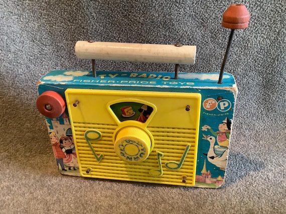 Original 1960s Fischer-price “tv-radio” Music Box Toy - Etsy