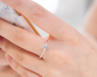 Silver Bird Ring, Swallow Ring, Sterling Silver Ring, Dainty Nature Ring, Silver Stacking Ring, Bird Lover Gift, Friend Ring, Boho Jewellery