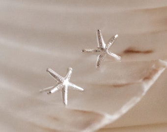 Silver Starfish Earrings, Starfish Stud Earrings, Starfish Studs, Best Friend Gift, Silver Stud Earrings, Tiny Silver Studs, Summer Jewelry