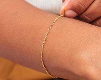 Gold Figaro Bracelet, Gold Chain Bracelet, Dainty Gold Bracelet, Gold Filled Bracelet, Best Friend Gift, Bridesmaid Jewellery, Birthday Gift