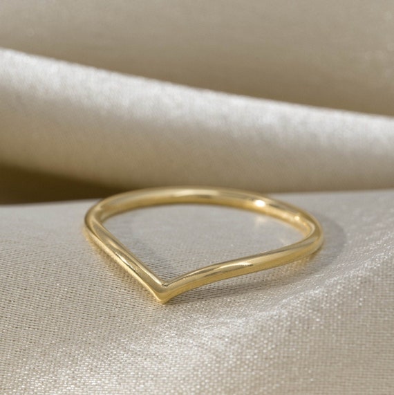 9ct gold wishbone ring deals