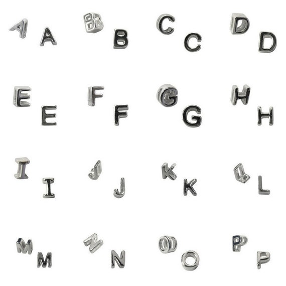 Sterling Silver Alphabet Letter Beads | 4mm