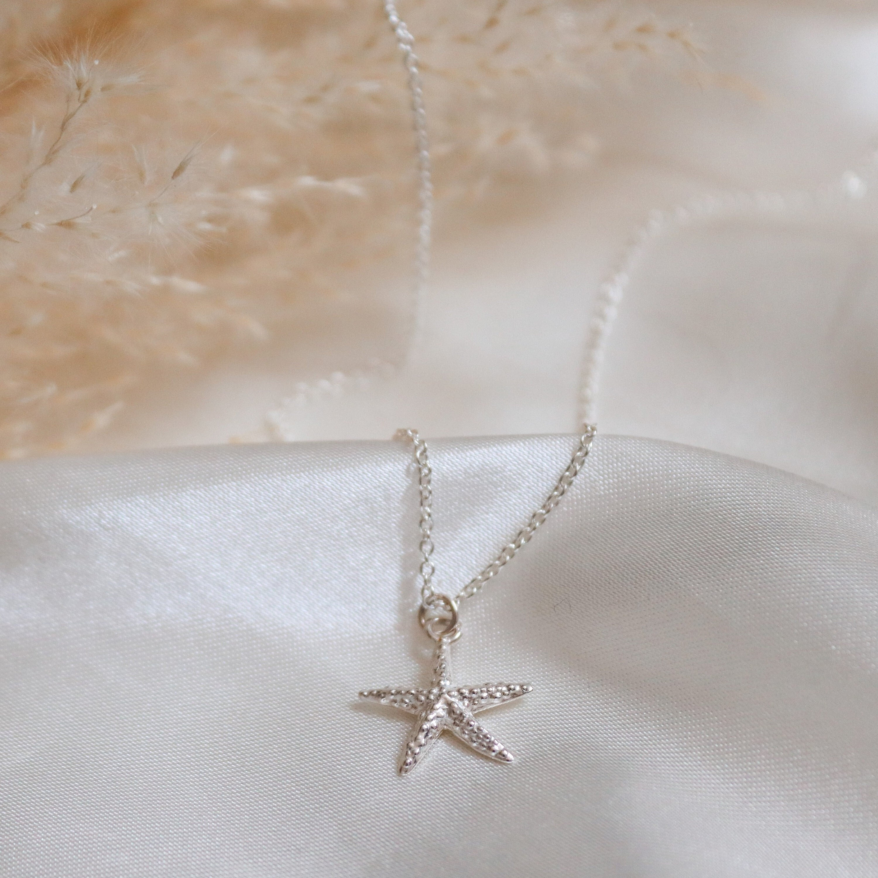Sterling Silver Starfish Pendant and Chain - Deakin & Francis UK