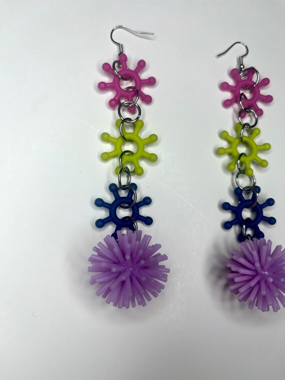 Rubber spike ball earrings best sale