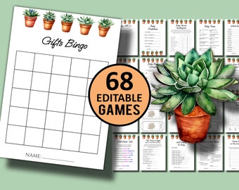 68 Succulent Baby Shower Games, Succulent Baby Shower, Succulent Themed Baby Shower Decorations, Succulents Baby Shower