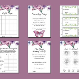 68 Butterfly Any Season Baby Shower Games Bundle, Butterfly Baby Shower Games, Instant Download, Printable Shower Games, Minimalist