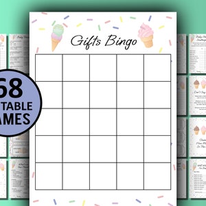 68 Ice Cream Shower Games, Ice Cream Baby Shower, Ice Cream Themed Baby Shower Decorations, Ice Cream Baby Shower