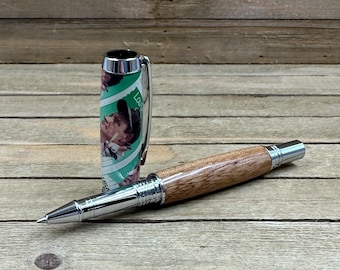 Lou Gehrig & Yankee Stadium Seat Rollerball Pen – Handcrafted Baseball Collectible Writing Instrument