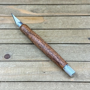 Arizona fluwelen mesquite houten hobbyscalpel, handgemaakte aangepaste messen, markeermes met houten handvat en vervangbaar mes, houtpapiersnijder